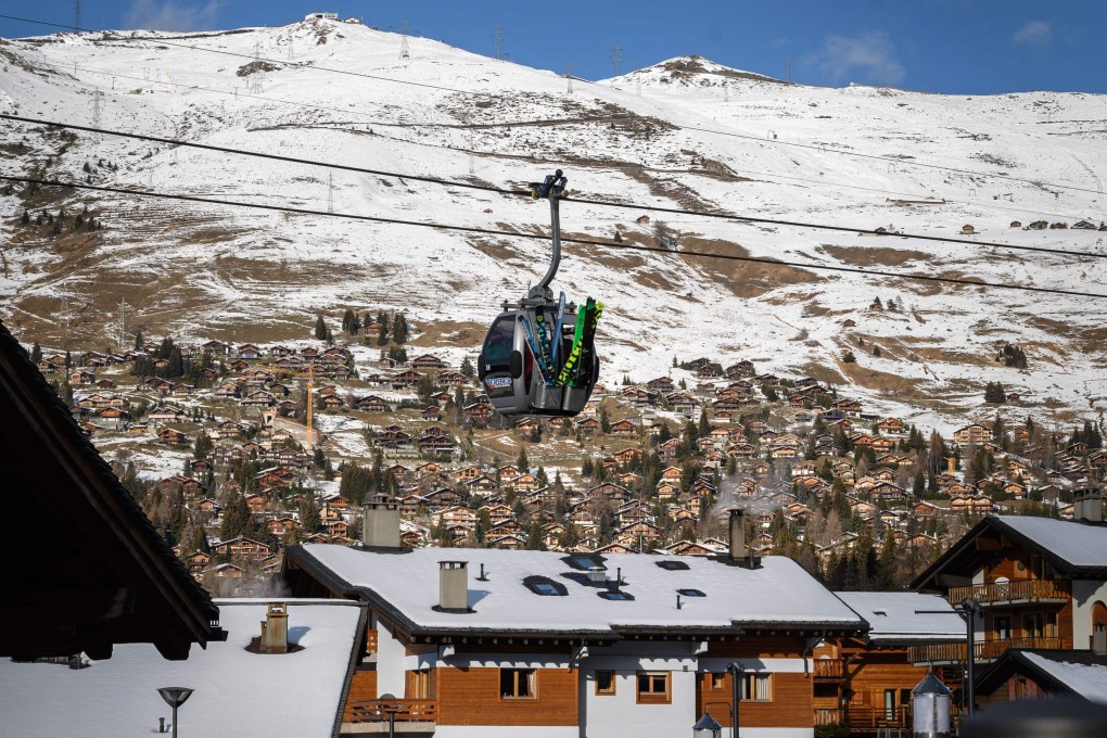 A gondola in the Alpine resort of Verbier, Switzerland. Photo: AFP