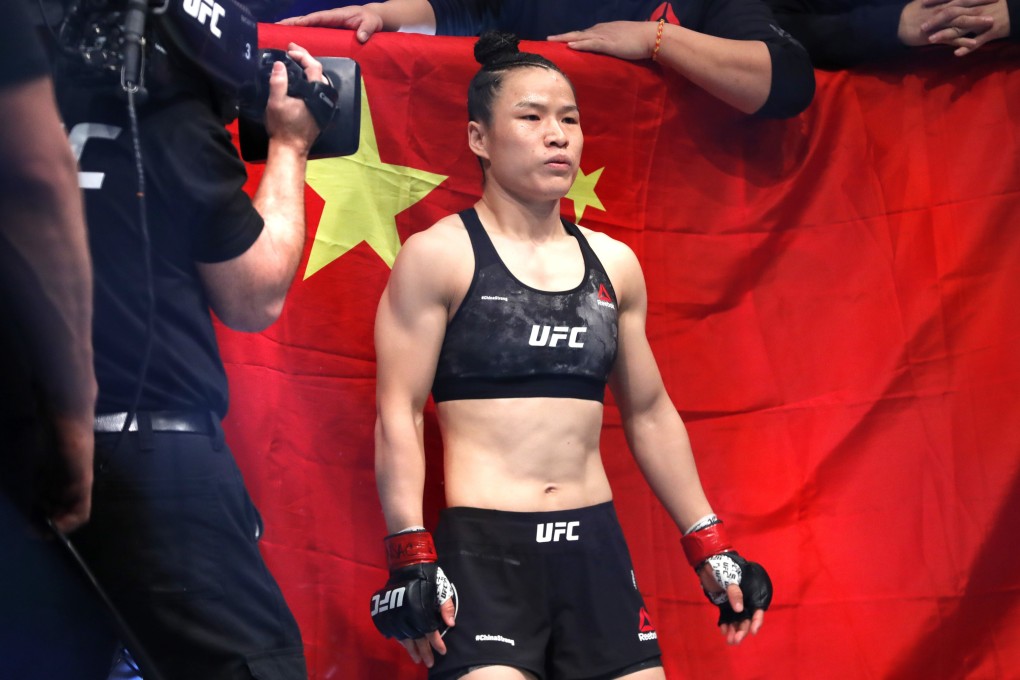 Zhang Weili earned fight of the year honours for her second UFC title defence in Las Vegas. Photo: AP