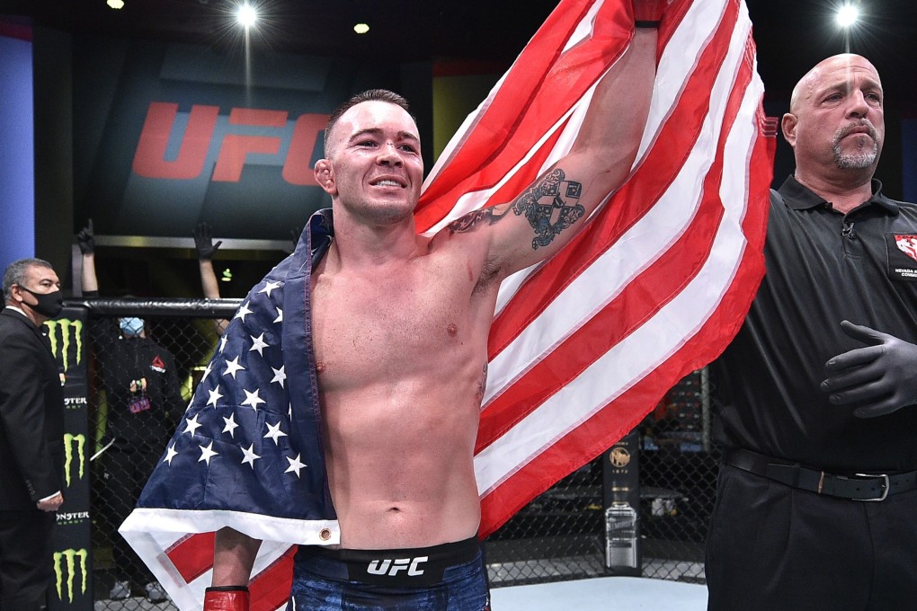 Colby Covington after his TKO victory over Tyron Woodley in their welterweight bout at UFC Apex on September 19 in Las Vegas. Photo: Chris Unger/Zuffa LLC