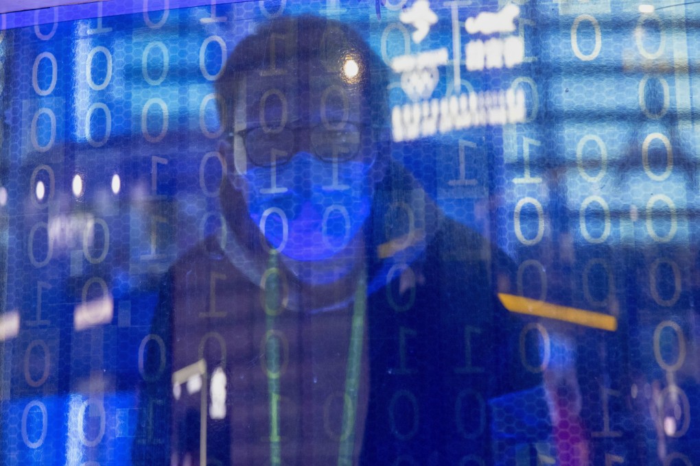 A man looks at the ‘Light Of The Internet Expo’ during the World Internet Conference in Wuzhen, Zhejiang Province, 23 November 2020. Legislators in the province have introduced the first regional law focusing on public data. Photo: EPA-EFE