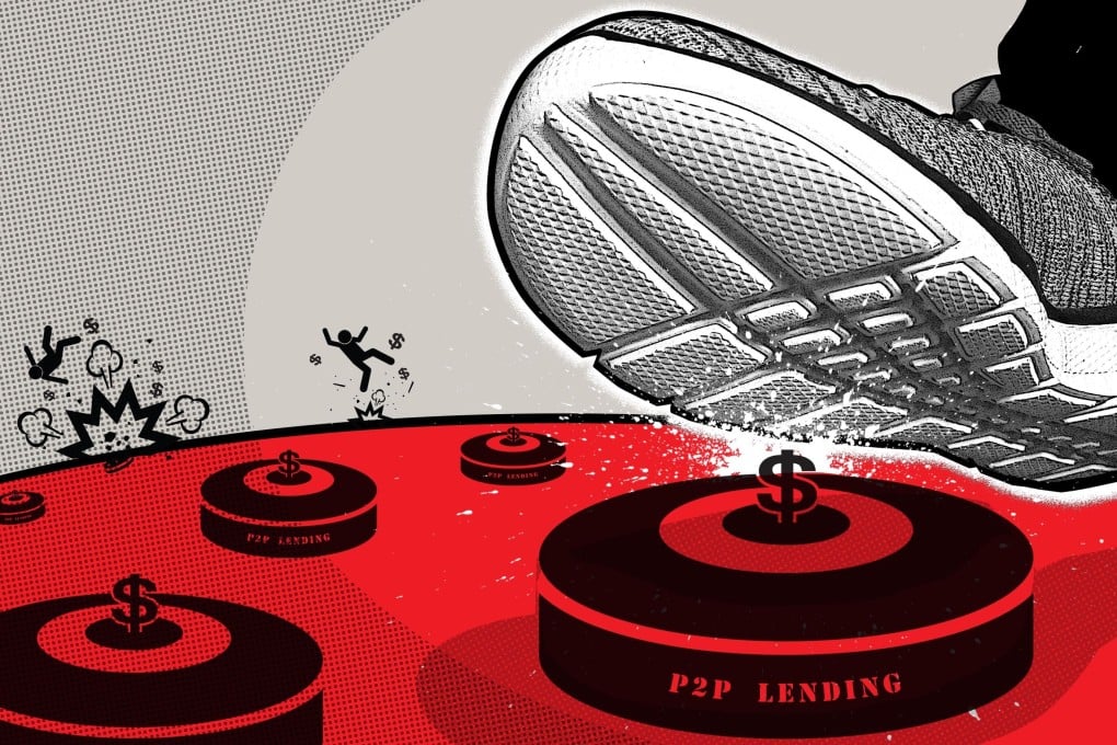 China’s scandal-plagued peer-to-peer (P2P) lending industry has virtually disappeared, but tens of millions of Chinese investors are still owed money. Illustration: Henry Wong