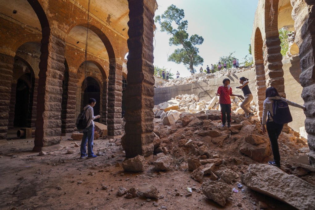 Visitors at the service reservoir on Woh Chai Hill – known to locals as Bishop Hill – in Shek Kip Mei. Photo: Winson Wong