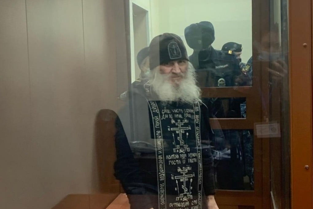 Father Sergiy during a court hearing in Moscow. Photo: Reuters