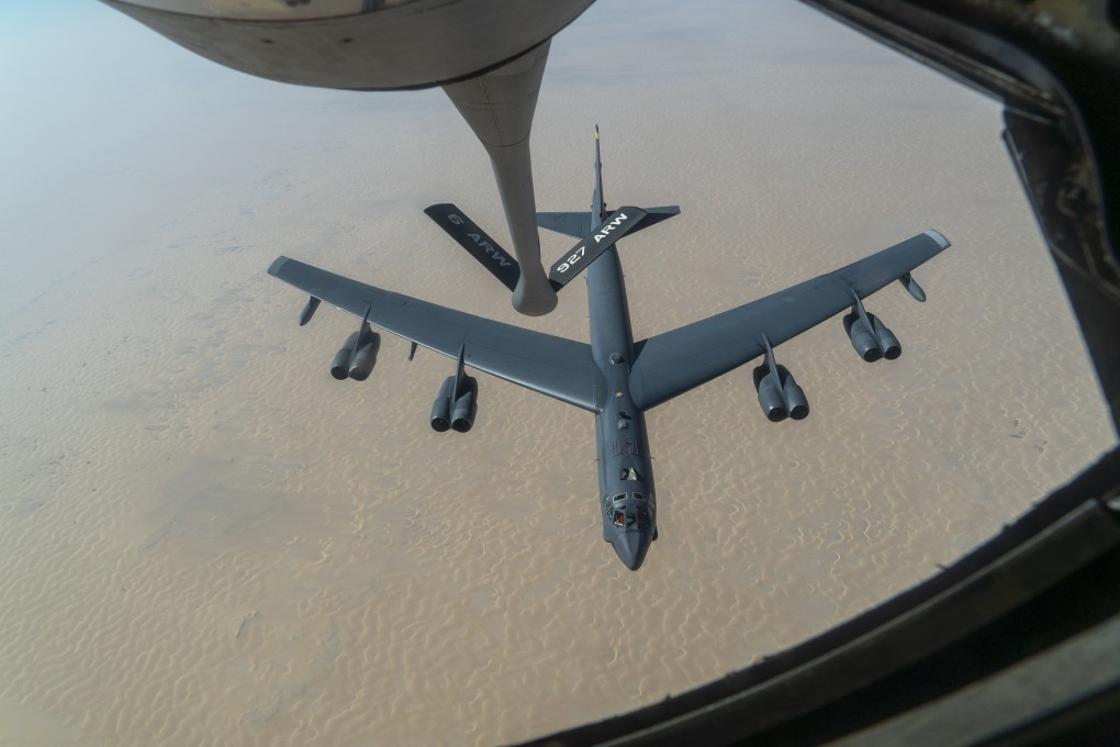 A US Air Force B-52H ‘Stratofortress’ from Minot Air Force Base in North Dakota refuels. Photo: AP
