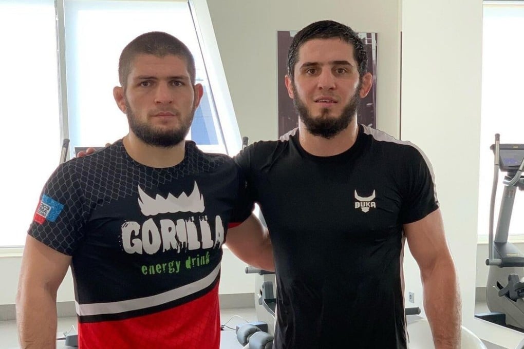 Khabib Nurmagomedov with Islam Makhachev. Photo: Instagram