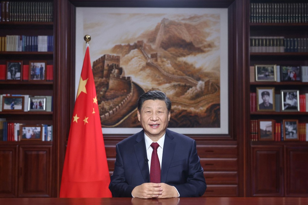 Chinese President Xi Jinping delivers a New Year address on Thursday evening. Photo: Xinhua