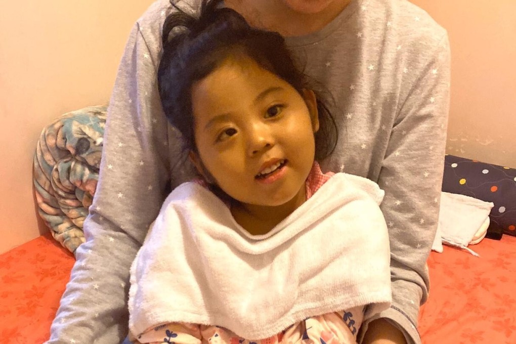Yu-yan, four, celebrated Christmas and New Year’s Eve at home instead of in hospital, after being discharged because of the coronavirus. Photo: courtesy of Yu-yan’s family