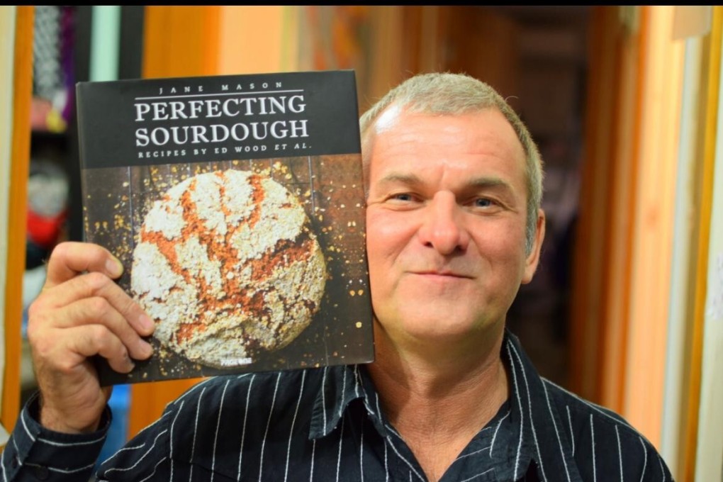 Artisan baker Alex Strelits-Strele with the gift that started him baking. Photo: courtesy of Mayse Bakery