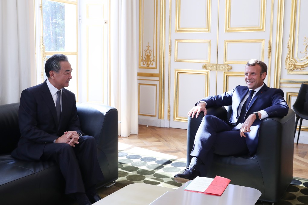French President Emmanuel Macron holds talks with Chinese Foreign Minister in Paris in August. Photo: Xinhua