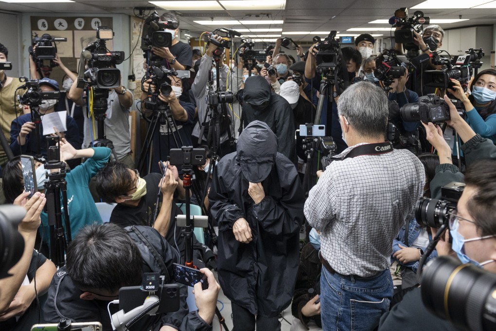 Family members of the 12 Hong Kong fugitives meet the press last week. Photo EPA-EFE