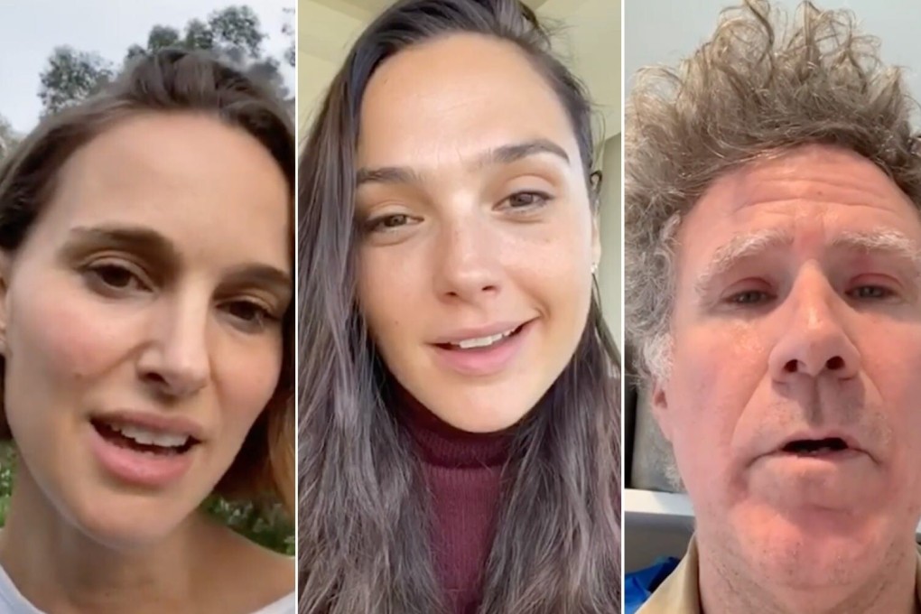 Natalie Portman, Gal Gadot and Will Ferrell singing John Lennon’s Imagine – perhaps the first agreed-upon hate object of 2020. Photo: YouTube