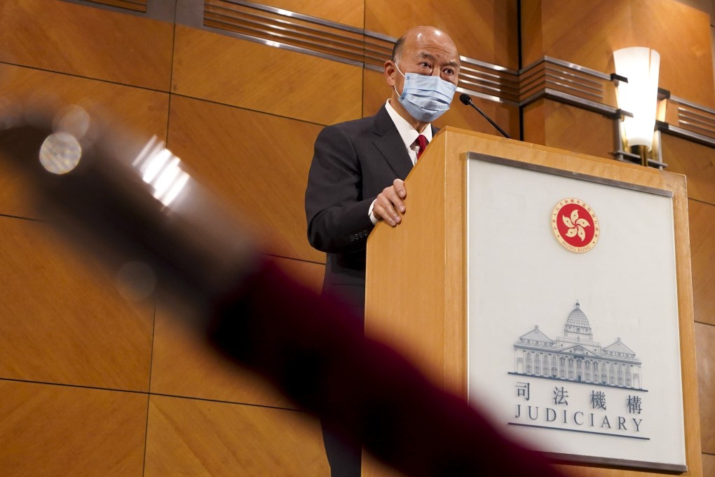 Hong Kong Chief Justice Geoffrey Ma met the media on Tuesday ahead of his retirement in five days. Photo: Robert Ng