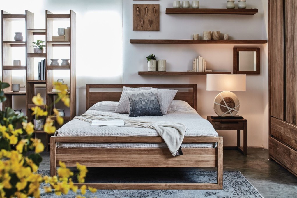 A bedroom laid out with the latest wooden furniture from Tree. Photo: Tree