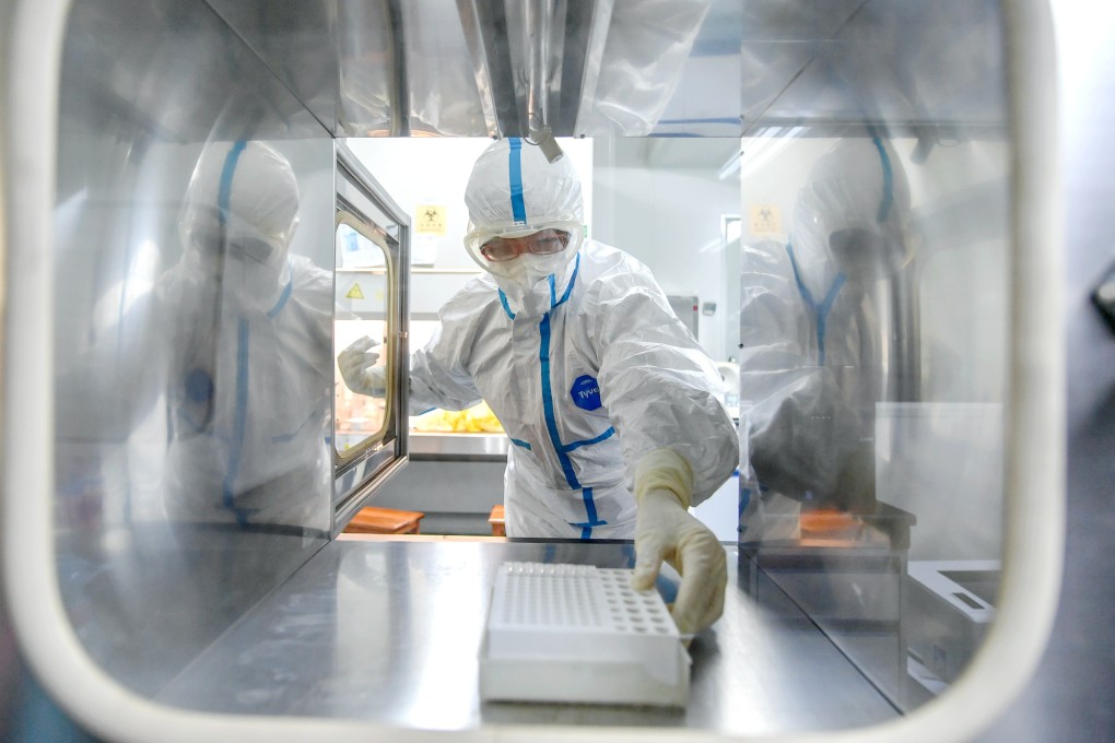 It can take hours or days to get a result from the standard PCR test after a swab is taken due to the time-consuming process of analysing samples. Photo: Xinhua