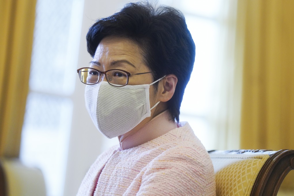 Hong Kong’s Chief Executive Carrie Lam Cheng Yuet-ngor was sanctioned alongside other top officials in August for their alleged role in curtailing political freedoms in the city. Photo: Sam Tsang