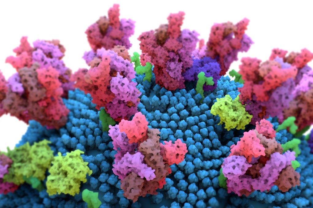 A 3D illustration of the coronavirus spike protein which has unlocked a new vaccine technology. Photo: Shutterstock