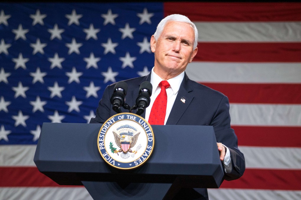 US Vice-President Mike Pence visits Rock Springs Church in Georgia on Monday to campaign for Republican Senate candidates. Photo: AFP