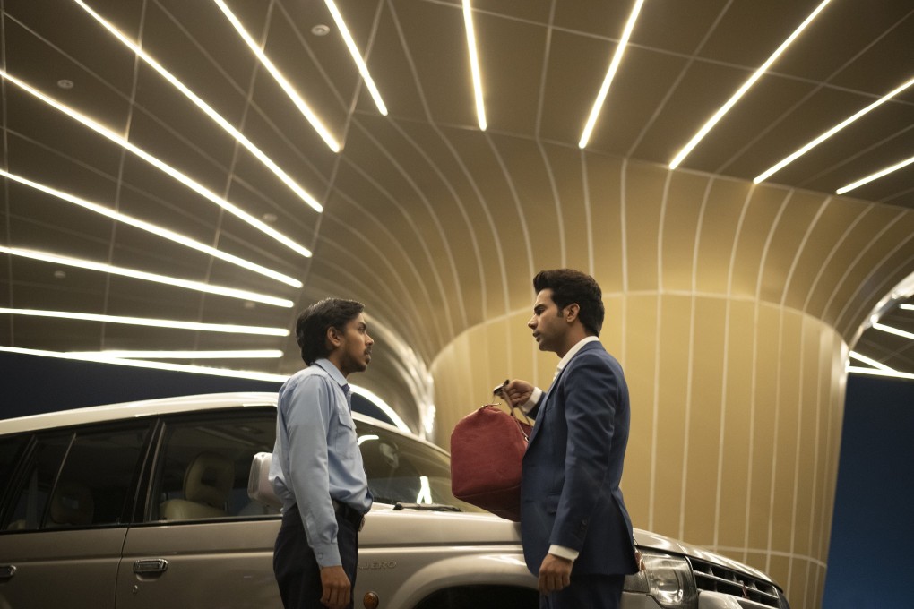 Adarsh Gourav (left) as Balram and Rajkummar Rao as Ashok in a still from The White Tiger. Photo: Singh Tejinder/ Netflix