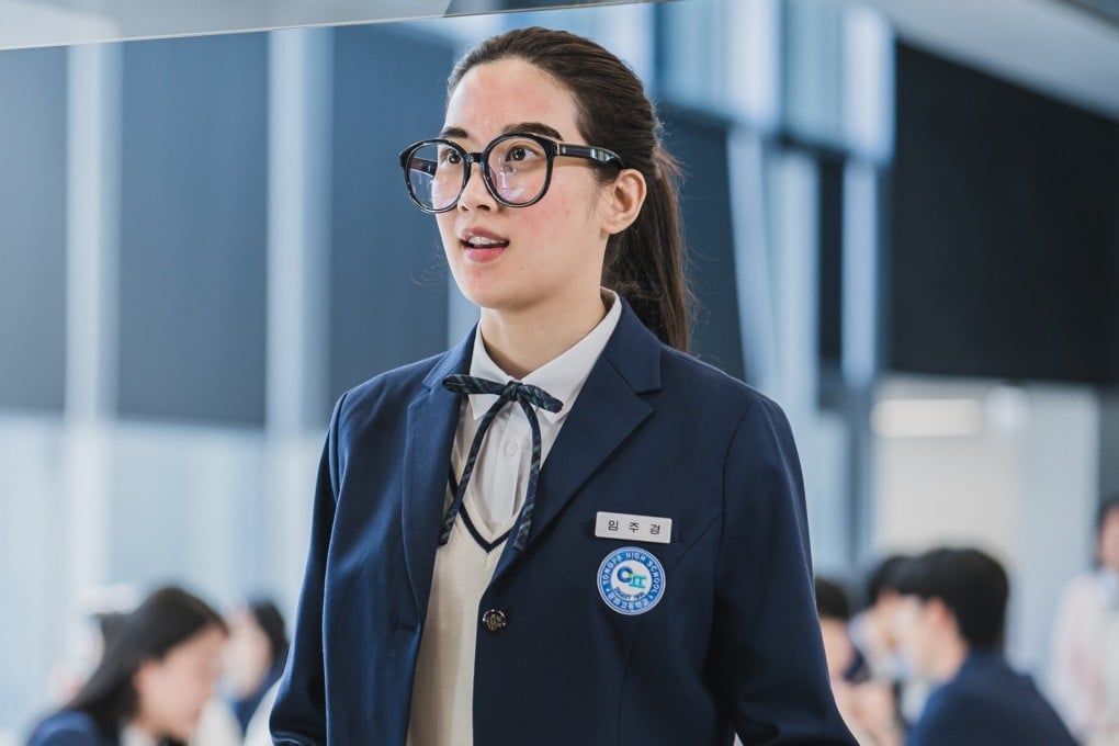 Moon Ga-young in a scene from True Beauty. Moon’s character has an inferiority complex because of her looks, until she discovers the world of make-up. Photo: Viu