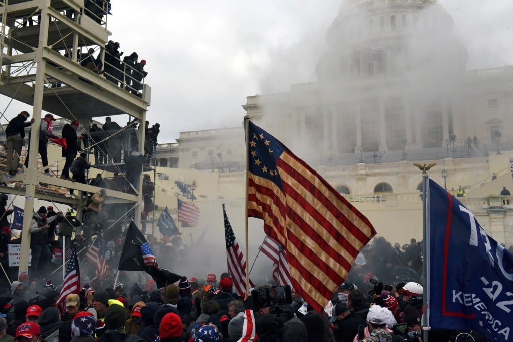 Supporters of US President Donald Trump protest in front of the US Capitol building in Washington on Wednesday. Photo: Reuters