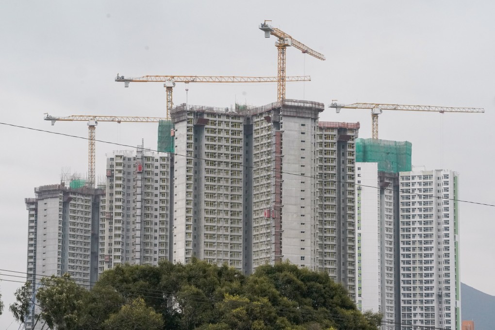 Construction at the Hong Kong Housing Authority’s Queen's Hill House. Photo: Felix Wong