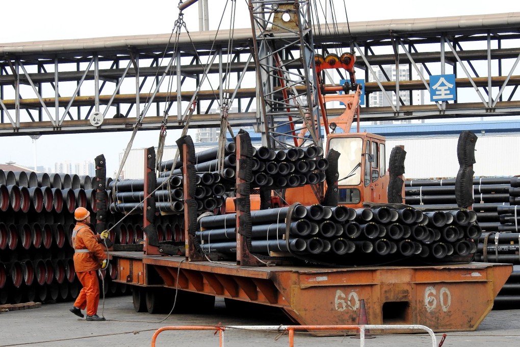 Deliveries of steel in parts of northern China have been affected by new coronavirus cases and frigid winter temperatures. Photo: AFP