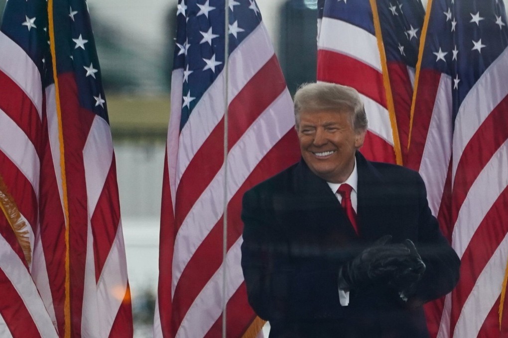 US President Donald Trump pictured at a rally on Wednesday protesting the 2020 election results. Photo: DPA