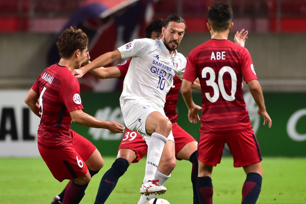 Dejan Damjanovic (centre), seen in action for Suwon Samsung Bluewings, is heading to Hong Kong to play for Kitchee. Photo: AFP