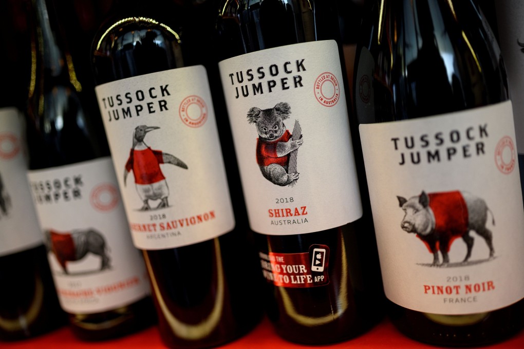 Australian wine in a shop in Beijing on December 23, 2020. Photo: AFP