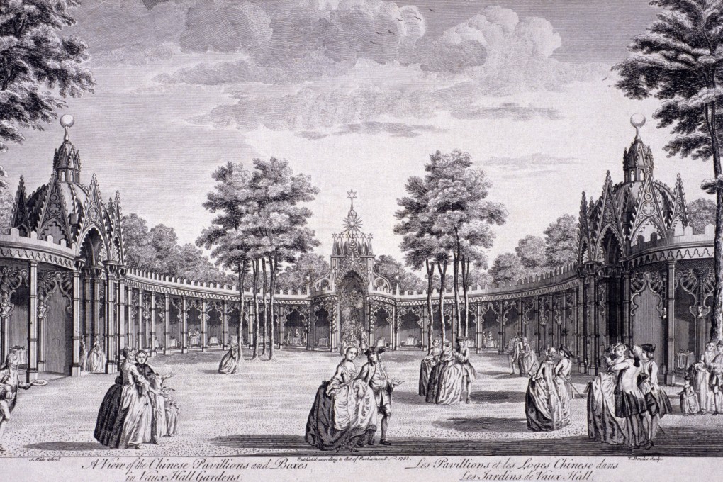 The Chinese pavilions in Vauxhall Gardens, London, in 1751. Photo: Getty Images