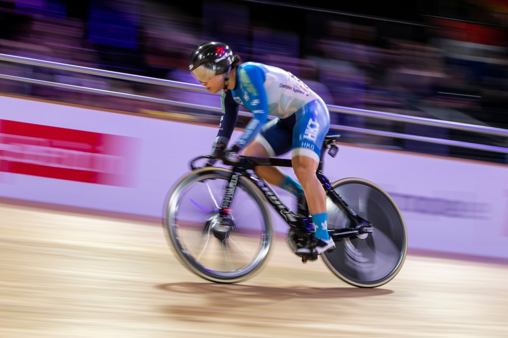 Sarah Lee competes in the women’s sprint at the 2020 UCI World Championships in Berlin. Photo: AFP