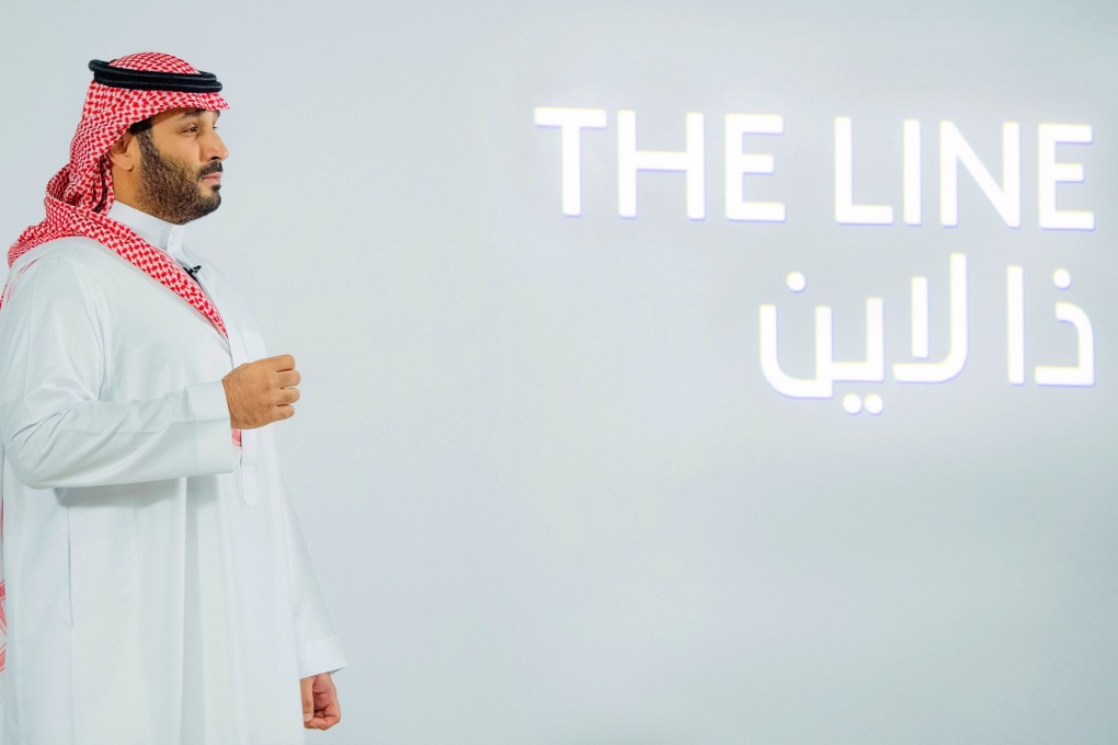 Saudi Crown Prince Mohammed bin Salman launches ‘The Line’, a green city in the kingdom’s Neom are. Photo: Saudi Royal Palace via AFP