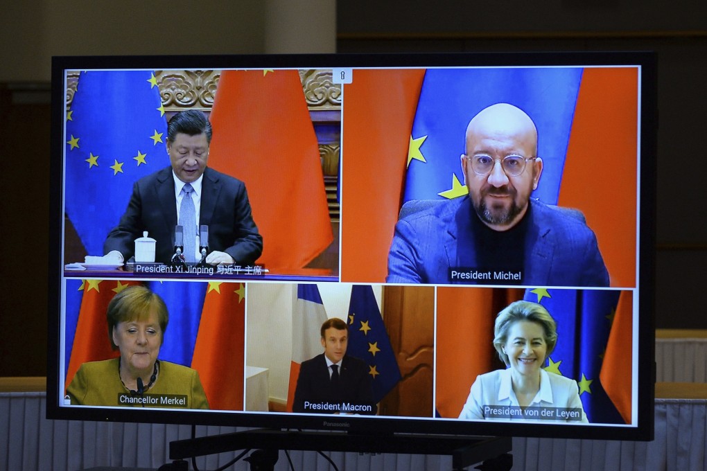 The deal was finalised on December 31 by China’s President Xi Jinping, along with European leaders, including European Commission president Ursula von der Leyen, German Chancellor Angela Merkel, French President Emmanuel Macron and European Council President Charles Michel. Photo: AP