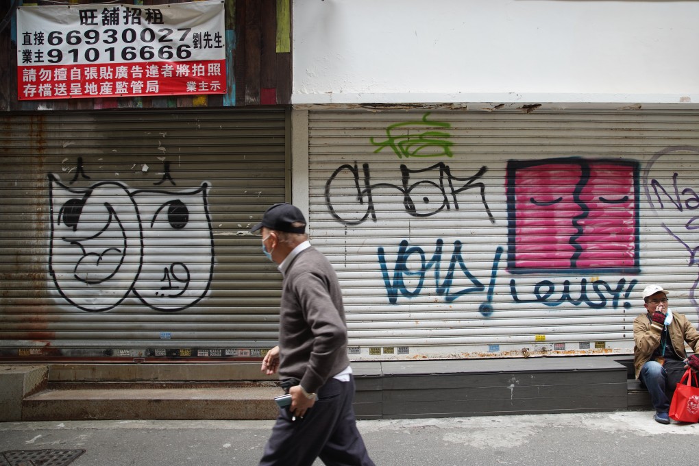Closed retail stores in Tsim Sha Tsui. Photo: Winson Wong