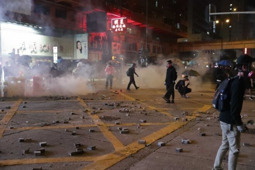The accused was said to be among protesters assembling at the junction of Nathan Road and Jordan Road at around 2am on November 18, 2019. Photo: Edmond So
