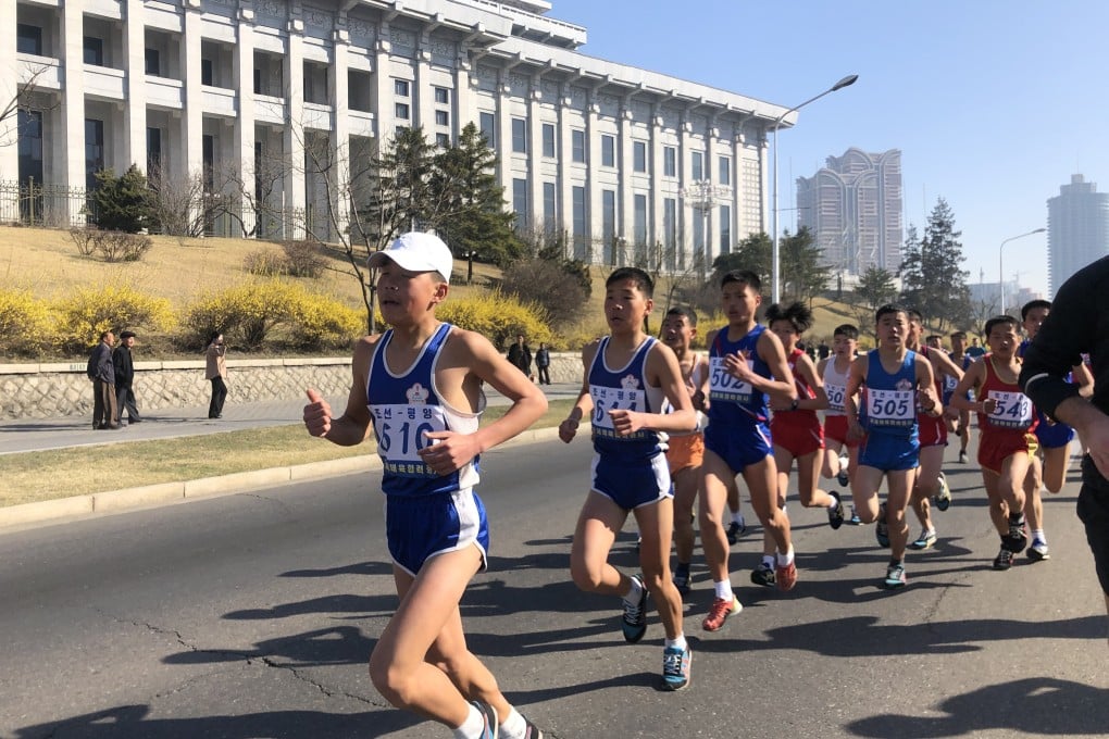 Elite North Korean runners taking part in Pyongyang Marathon. Could trail running also take off? Photos: ZX-Tour