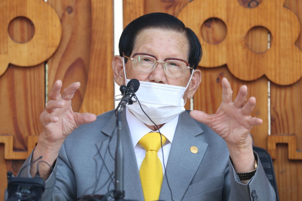 Lee Man-hee, leader of the Shincheonji Church of Jesus. File photo: AFP