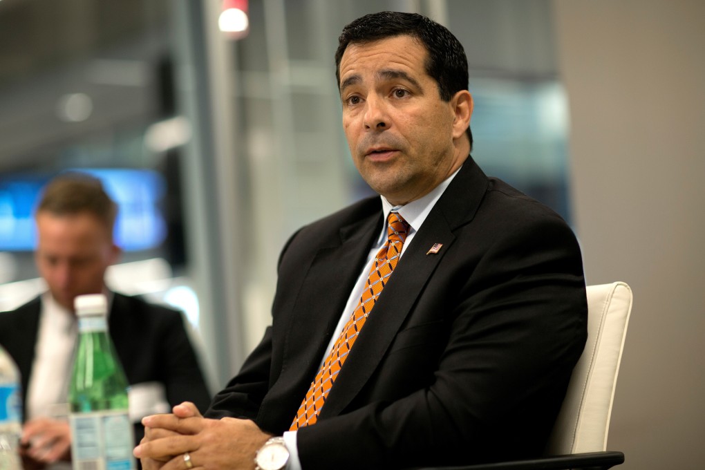 US National counter-intelligence and Security Centre Director William Evanina speaks during a cybersecurity summit in Washington in October 2017. Photo: Reuters