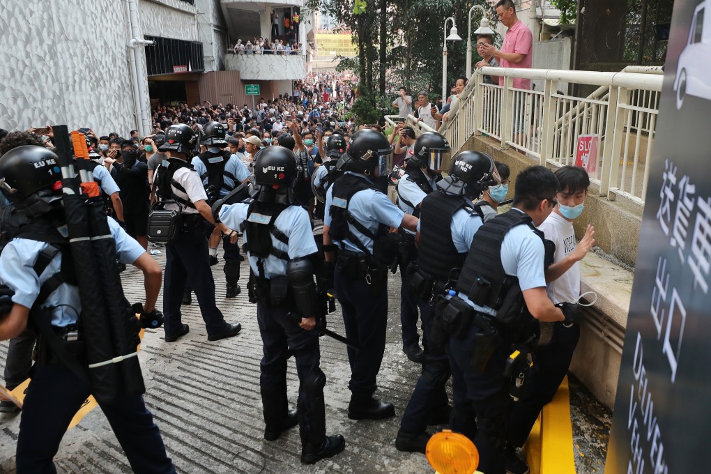 Trouble broke out at Amoy Plaza in Kowloon Bay on September 14, 2019. Photo: Sam Tsang