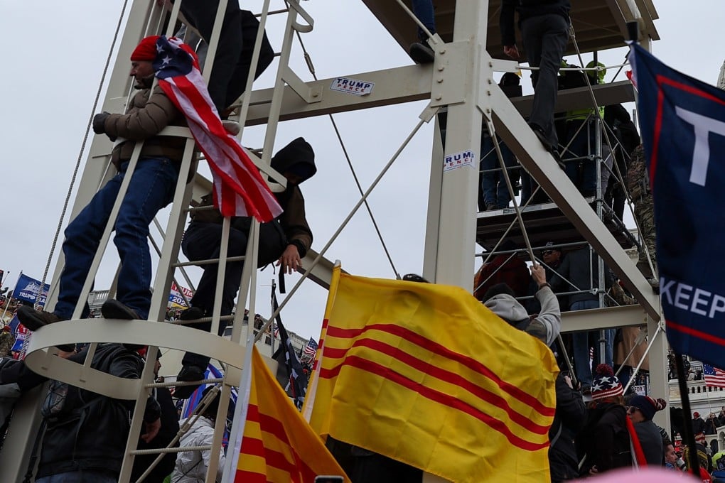 The South Vietnam flag is seen outside the US Capitol building on January 6. Photo: Getty Images
