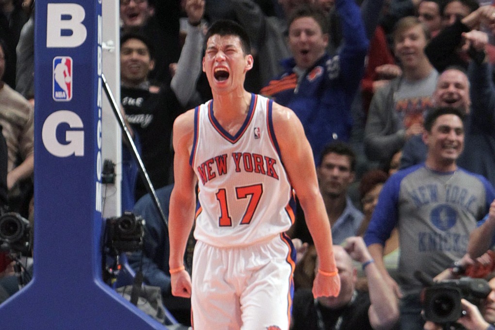 New York Knicks' Jeremy Lin celebrates against the Dallas Mavericks in their run to the NBA Play-offs in New York in 2012. Photo: AP