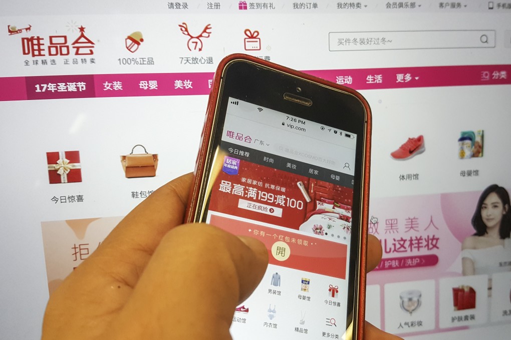 Vipshop is a Chinese company that operates the e-commerce website specialising in online discount sales. Photo: SCMP/Martin Chan