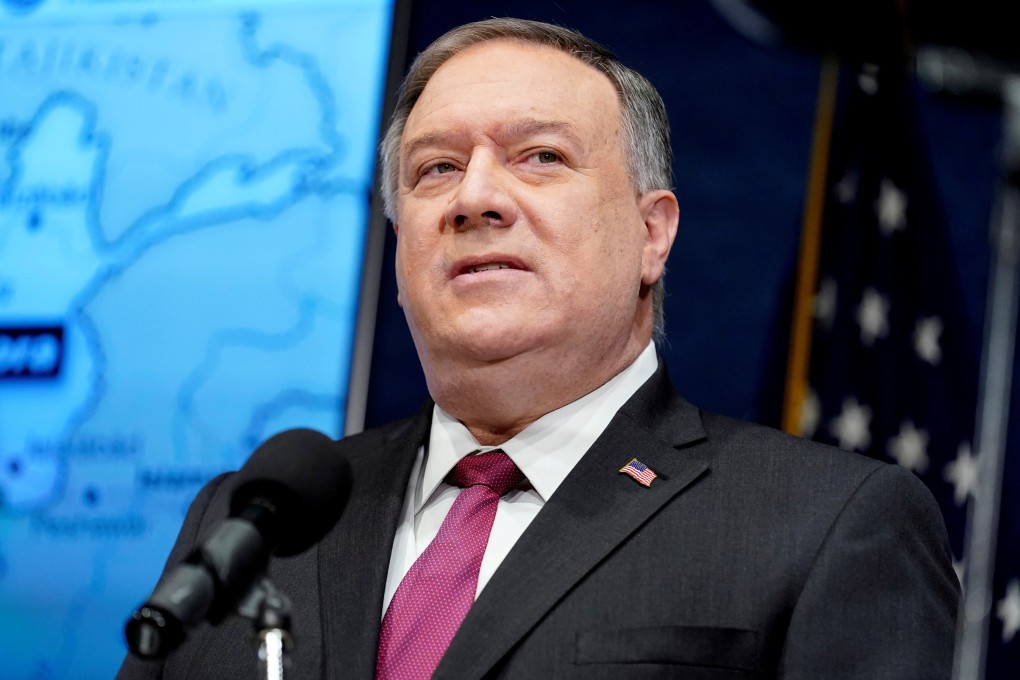 US Secretary of State Mike Pompeo speaks at the National Press Club in Washington on Tuesday. Photo: Reuters