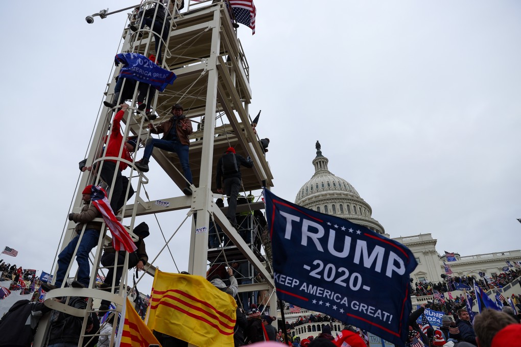 Supporters of US President Donald Trump outside the Capitol building in Washington. Photo: Getty Images