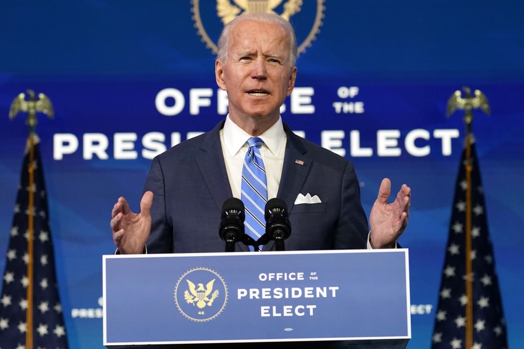 US President-elect Joe Biden speaks on January 14, 2021, in Wilmington, Delaware. Photo: AP