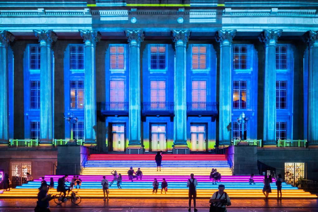 The “Light to Night” festival, which features dynamic light shows projected onto historic buildings in Singapore's Civic District, is the marquee event of Singapore Art Week which starts on January 22. Photo: courtesy of Singapore Art Week