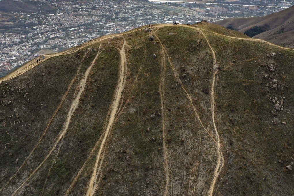 Dirt bike traces seen at Kai Kung Leng. Photo: Winson Wong