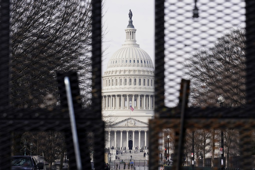 Security surrounds the US Capitol in Washington. Photo: AP