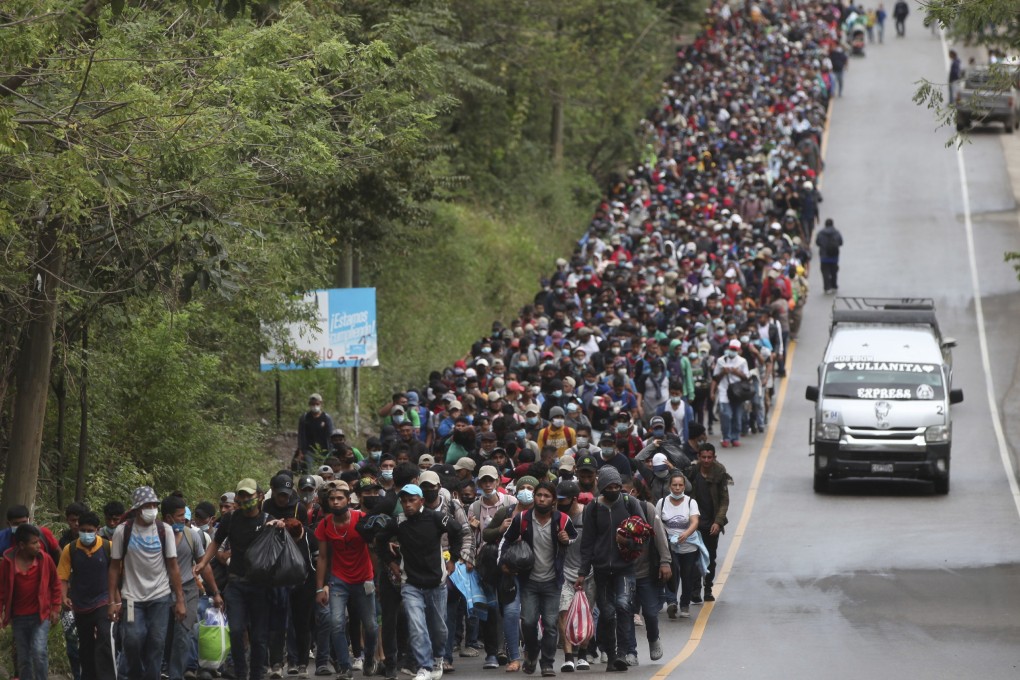 Guatemalan authorities estimated that as many as 9,000 Honduran migrants have crossed into the country in an effort to reach the US border. Photo: AP