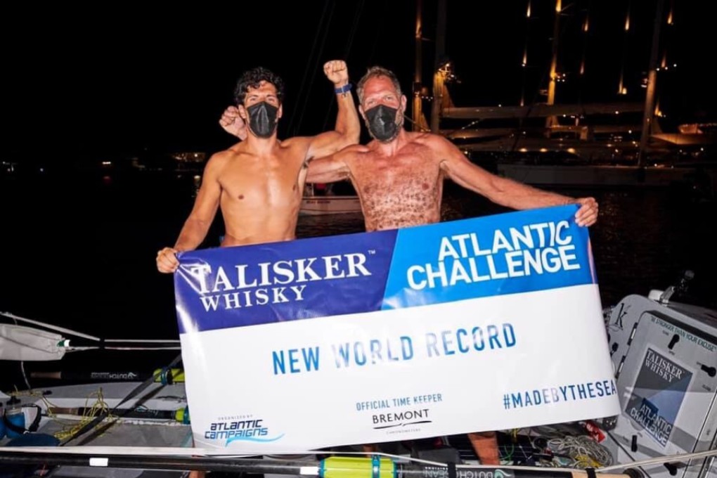 Kai Weidmer (left) and Mark Slats set the pairs world record for rowing across the Atlantic. Photo: Ben Duffy